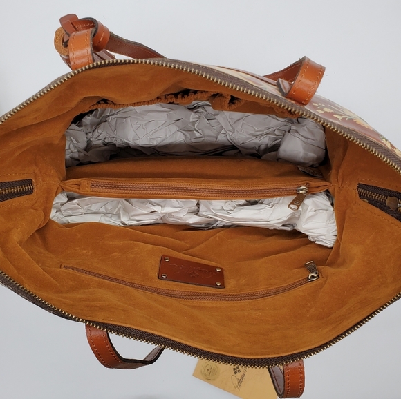 🔥Gorgeous Leather Patricia Nash Rochelle Satchel Shoulder Bag - Picture 7 of 16